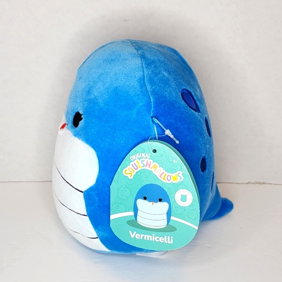 VERMICELLI 🐍 FTM ☆ Blie Iridescent Snake Original Squishmallow by Kelly Toy NWT - Picture 6 of 8